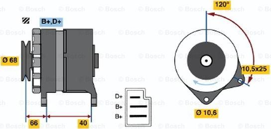 BOSCH 0 986 034 630 - Генератор autospares.lv