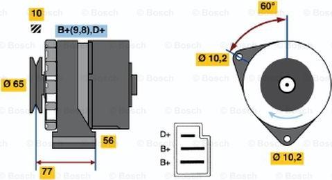 BOSCH 0 986 034 620 - Генератор autospares.lv