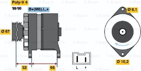 BOSCH 0 986 034 000 - Генератор autospares.lv