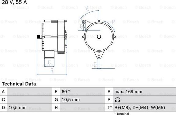 BOSCH 0 986 034 070 - Генератор autospares.lv