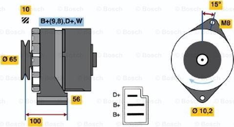 BOSCH 0 986 034 190 - Генератор autospares.lv