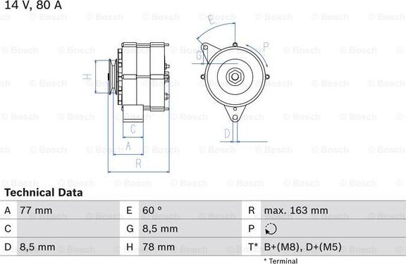 BOSCH 0 986 034 170 - Генератор autospares.lv