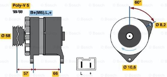 BOSCH 0 986 034 841 - Генератор autospares.lv