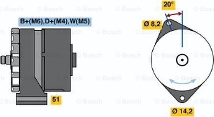 BOSCH 0 986 034 350 - Генератор autospares.lv