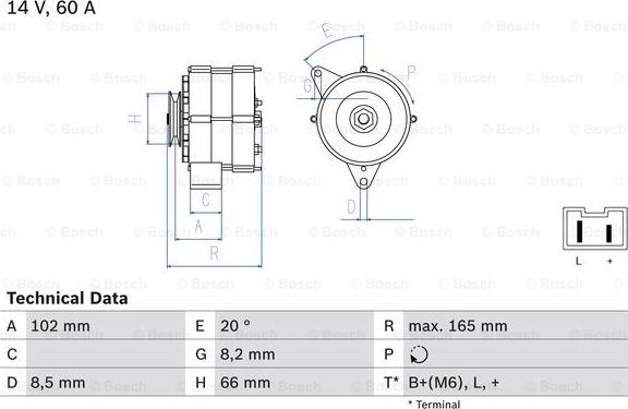 BOSCH 0 986 034 740 - Генератор autospares.lv