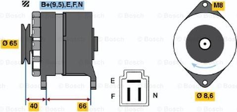 BOSCH 0 986 035 491 - Генератор autospares.lv