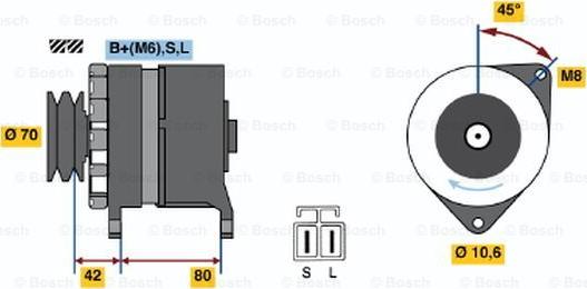 BOSCH 0 986 035 331 - Генератор autospares.lv