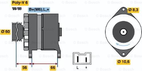 BOSCH 0 986 036 941 - Генератор autospares.lv