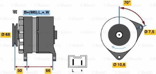 BOSCH 0 986 036 901 - Генератор autospares.lv