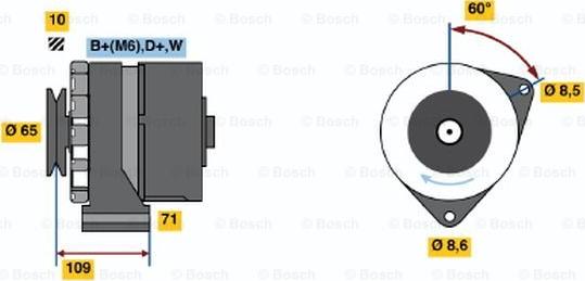 BOSCH 0 986 036 490 - Генератор autospares.lv