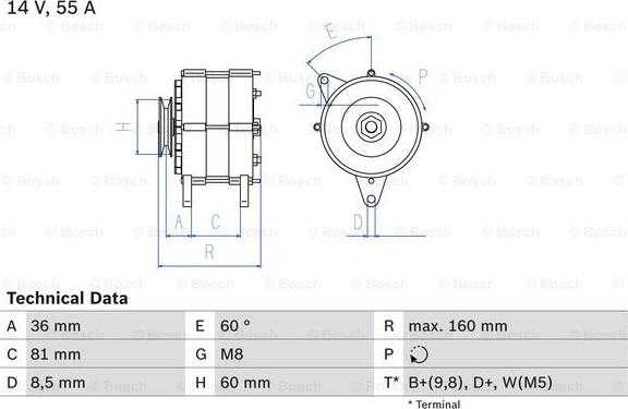 BOSCH 0 986 036 020 - Генератор autospares.lv