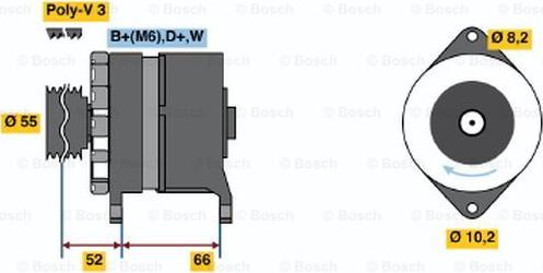 BOSCH 0 986 036 860 - Генератор autospares.lv