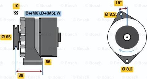 BOSCH 0 986 036 250 - Генератор autospares.lv