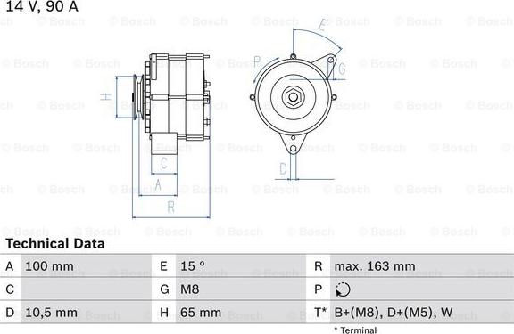 BOSCH 0 986 036 790 - Генератор autospares.lv