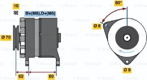 BOSCH 0 986 036 770 - Генератор autospares.lv