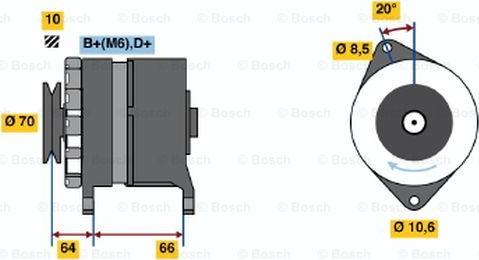 BOSCH 0 986 030 990 - Генератор autospares.lv