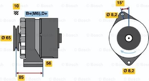 BOSCH 0 986 030 910 - Генератор autospares.lv