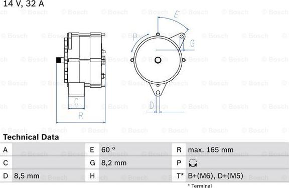 BOSCH 0 986 030 140 - Генератор autospares.lv