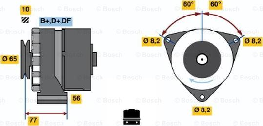 BOSCH 0 986 030 170 - Генератор autospares.lv