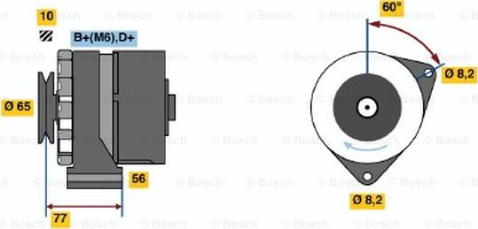 BOSCH 0 986 030 850 - Генератор autospares.lv