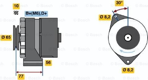 BOSCH 0 986 030 830 - Генератор autospares.lv