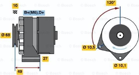 BOSCH 0 986 031 460 - Генератор autospares.lv