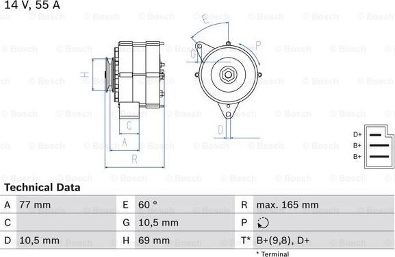 BOSCH 0 986 031 400 - Генератор autospares.lv