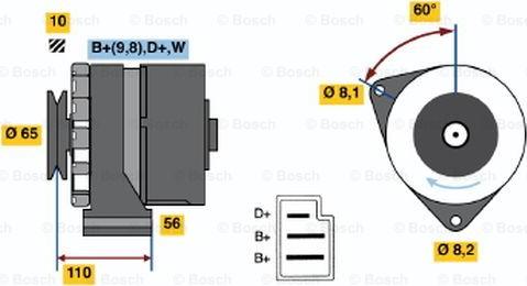 BOSCH 0 986 031 500 - Генератор autospares.lv