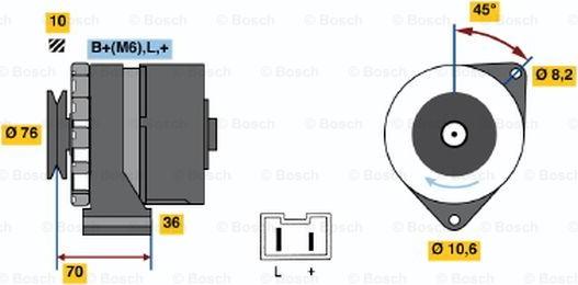 BOSCH 0 986 031 670 - Генератор autospares.lv