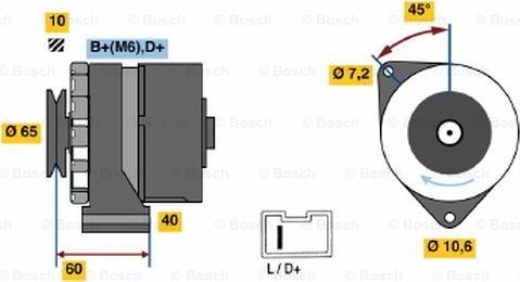 BOSCH 0 986 031 000 - Генератор autospares.lv