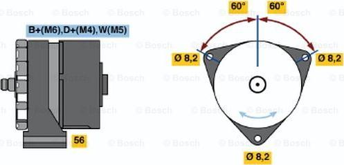 BOSCH 0 986 031 260 - Генератор autospares.lv