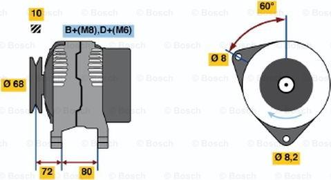 BOSCH 0 986 038 960 - Генератор autospares.lv