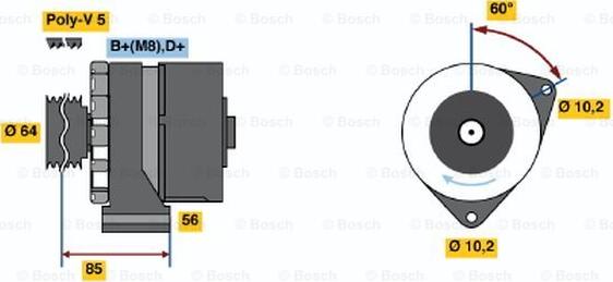 BOSCH 0 986 033 900 - Генератор autospares.lv