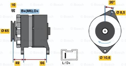 BOSCH 0 986 033 980 - Генератор autospares.lv