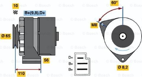 BOSCH 0 986 033 180 - Генератор autospares.lv