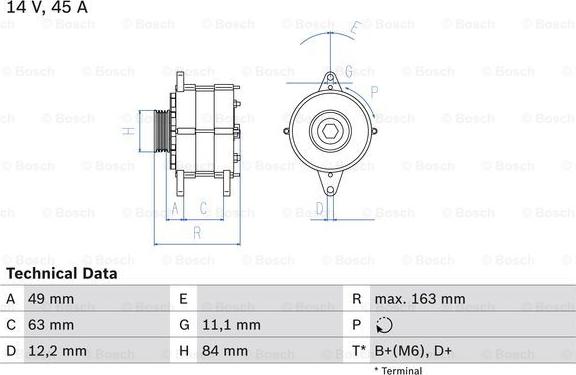 BOSCH 0 986 033 880 - Генератор autospares.lv