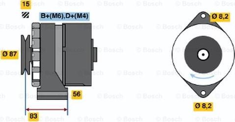 BOSCH 0 986 033 320 - Генератор autospares.lv