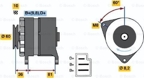 BOSCH 0 986 033 220 - Генератор autospares.lv