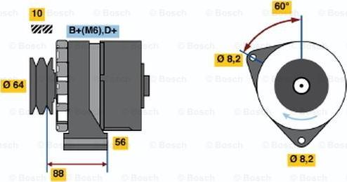 BOSCH 0 986 032 930 - Генератор autospares.lv