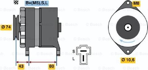 BOSCH 0 986 032 651 - Генератор autospares.lv