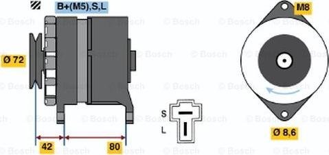 BOSCH 0 986 032 671 - Генератор autospares.lv