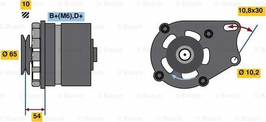 BOSCH 0 986 032 340 - Генератор autospares.lv