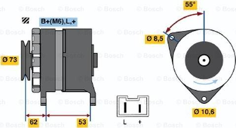 BOSCH 0 986 032 241 - Генератор autospares.lv