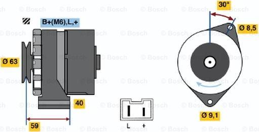 BOSCH 0 986 032 261 - Генератор autospares.lv