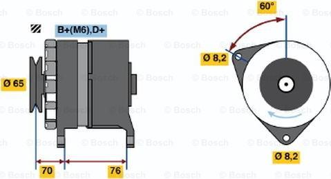 BOSCH 0 986 037 460 - Генератор autospares.lv