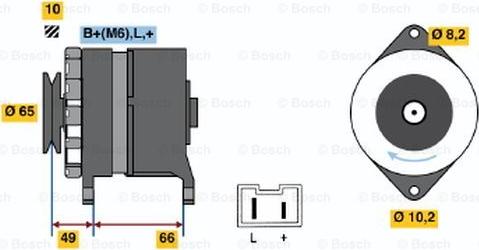 BOSCH 0 986 037 281 - Генератор autospares.lv