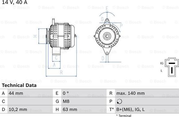 BOSCH 0 986 037 271 - Генератор autospares.lv