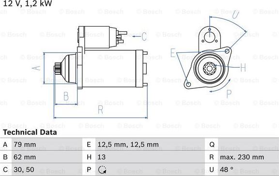 BOSCH 0 986 029 120 - Стартер autospares.lv