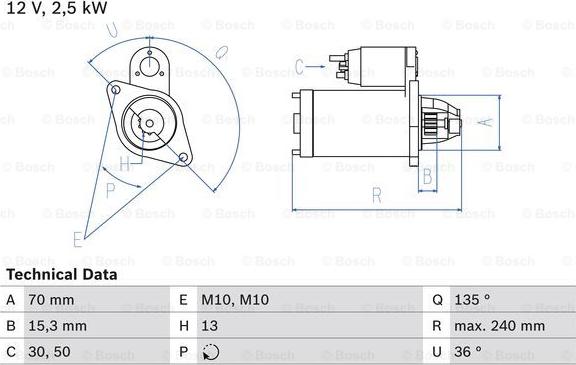 BOSCH 0 986 024 590 - Стартер autospares.lv