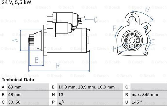 BOSCH 0 986 024 670 - Стартер autospares.lv